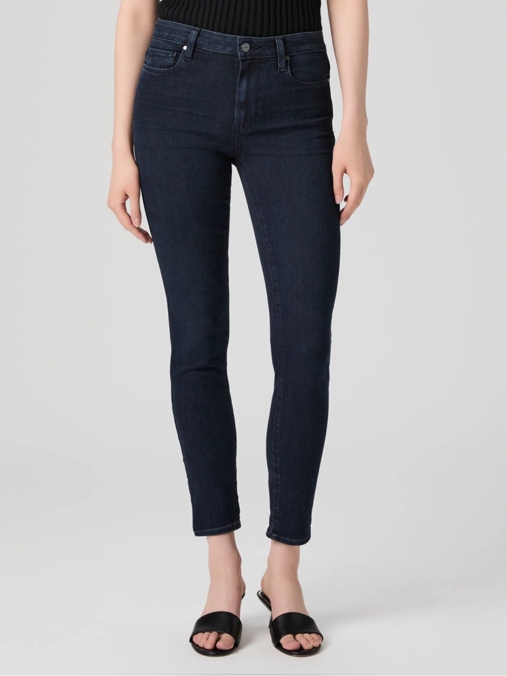 Paige Hoxton Ankle Peg Dark Wash Skinny Jeans